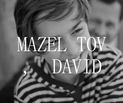 Mitzvah 列上的 Mazel tov black modern-simple