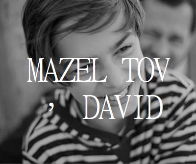 Mitzvah 列上的 Mazel tov black modern-simple