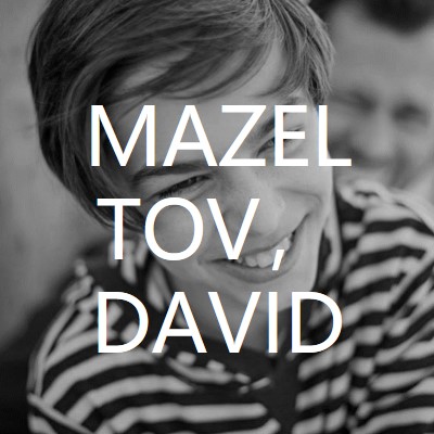 Mitzvah 列上的 Mazel tov black modern-simple