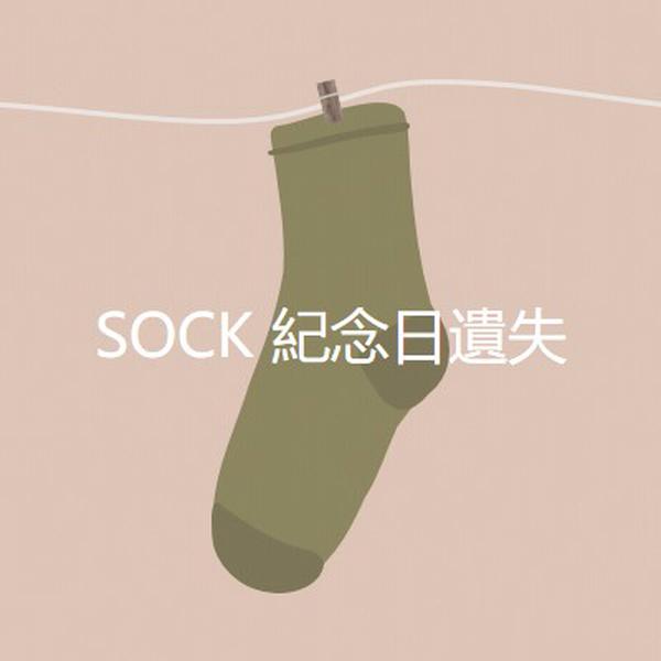 遺失的Sock紀念日 brown whimsical-color-block