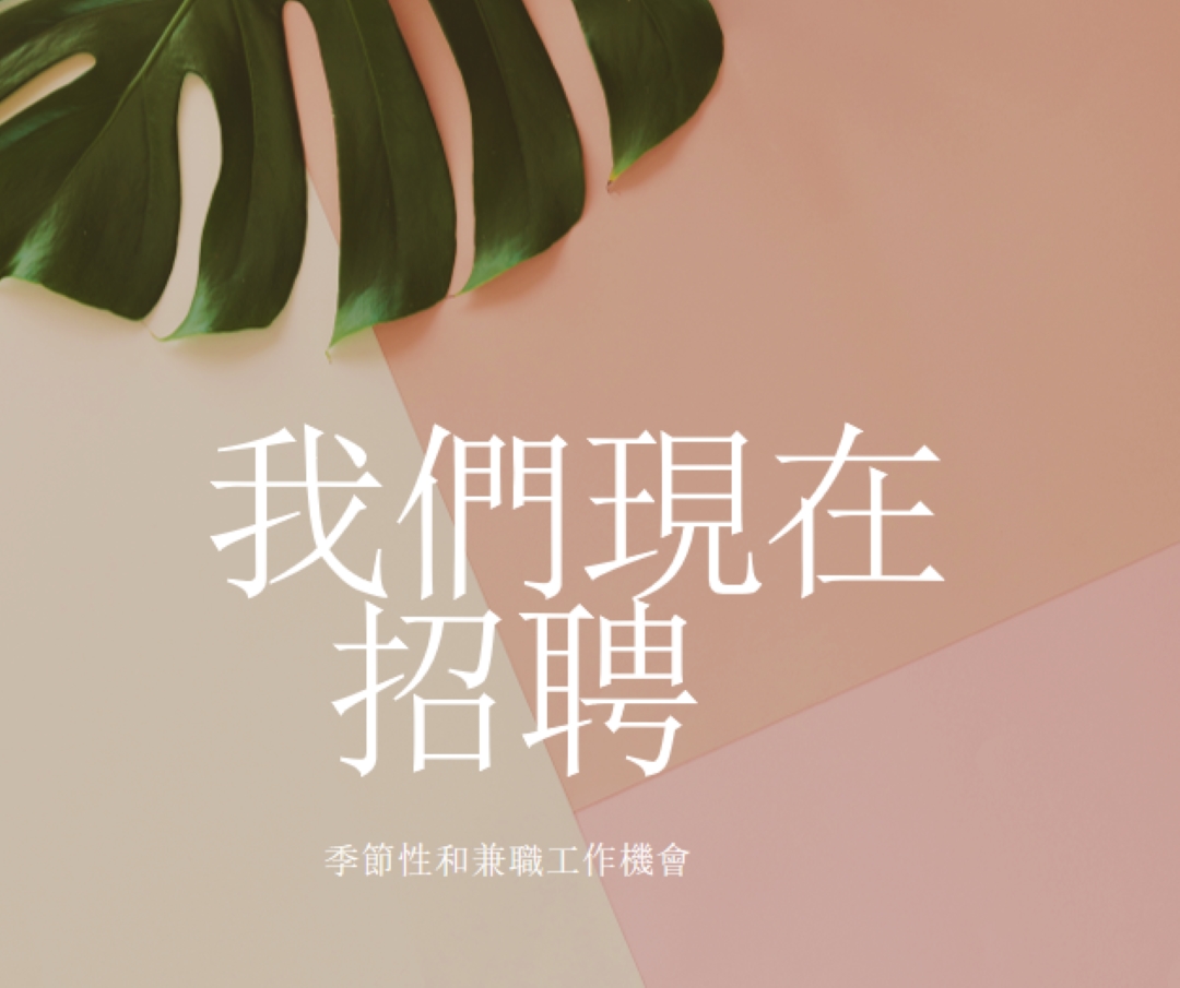 我們正在僱用季節性員工 pink modern-simple