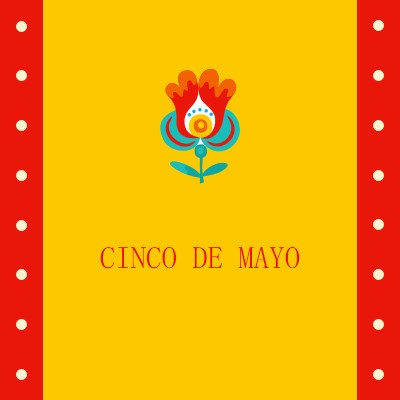 Cinco de Mayo yellow modern-color-block