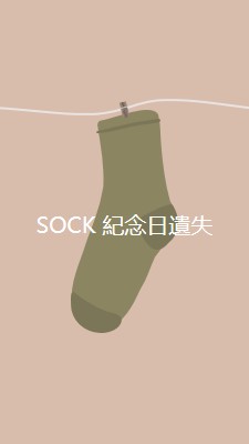 遺失的Sock紀念日 brown whimsical-color-block