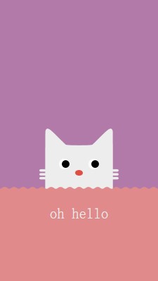 匢，您好 red cute,simple,cat,neutral,bright,fun