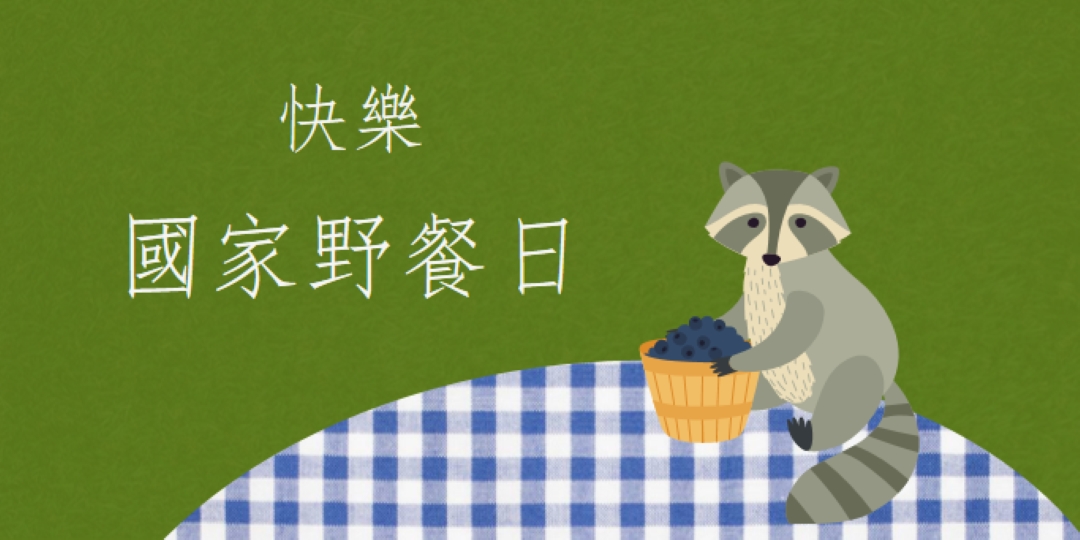 國家野餐日快樂 green whimsical-color-block
