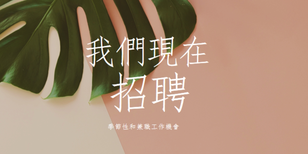 我們正在僱用季節性員工 pink modern-simple