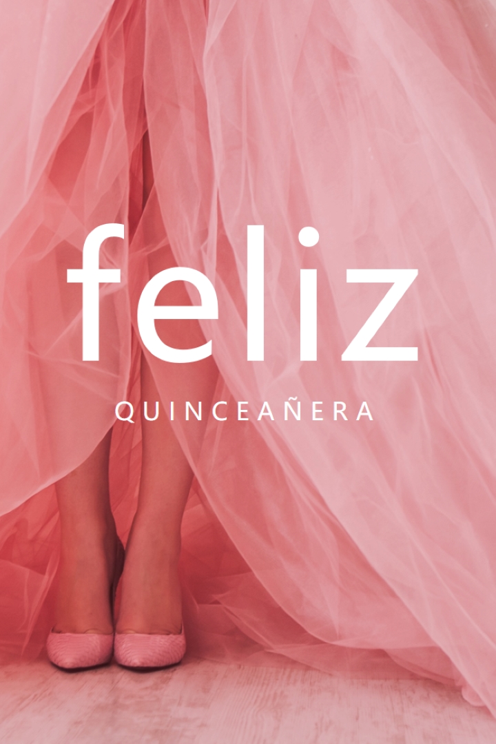 Quinceanera 色彩 pink modern-simple