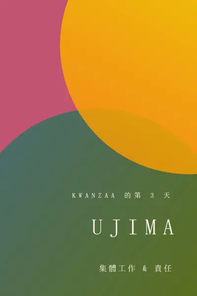 Kwanzaa 的第 3 天 green modern-bold