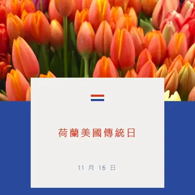 慶祝荷蘭人的根 orange modern-simple