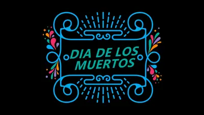 El Dia de los Muertos black modern-bold