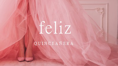 Quinceanera 色彩 pink modern-simple