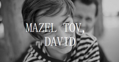 Mitzvah 列上的 Mazel tov black modern-simple