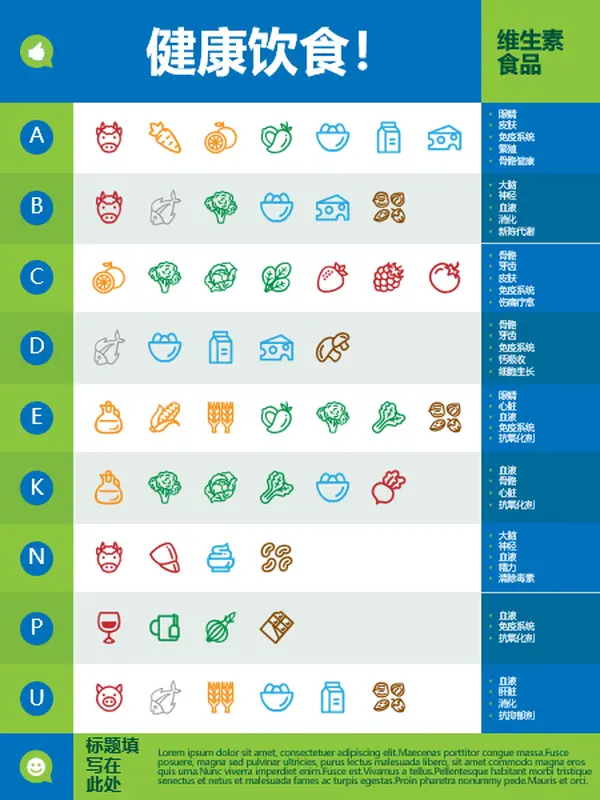 营养信息图海报 modern-color-block