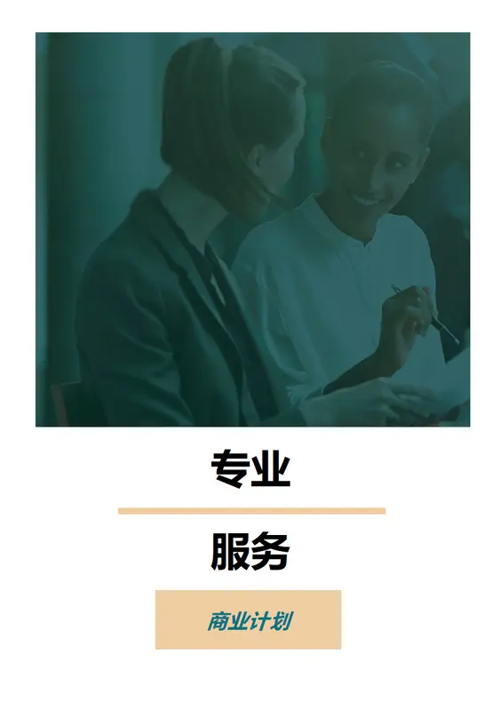 专业服务商业计划 modern-simple