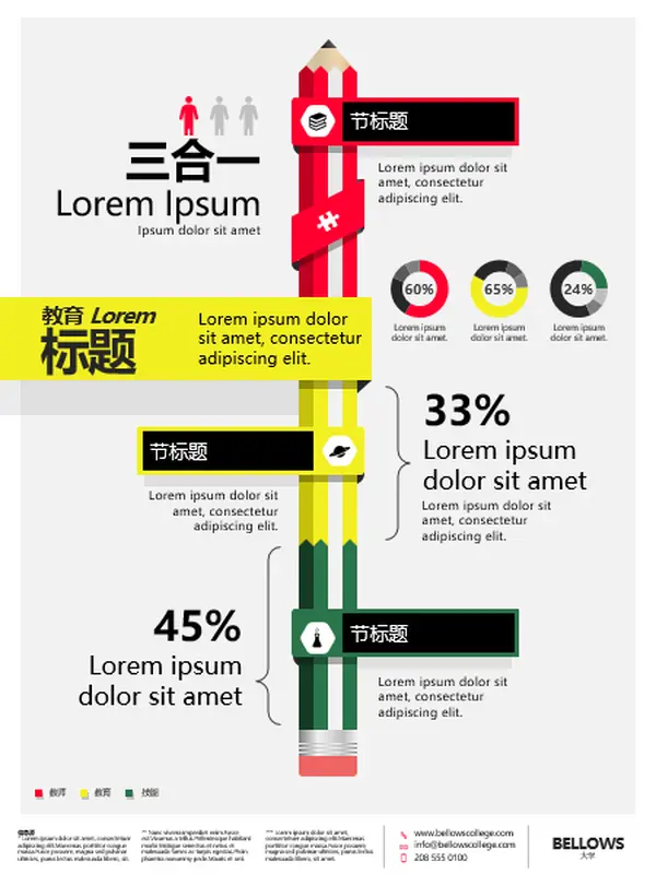 教育信息图海报 modern-bold