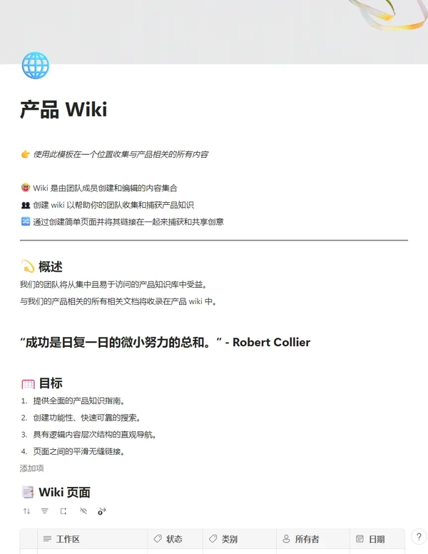 产品 Wiki
