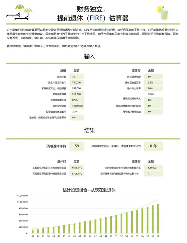 FIRE 估算器 modern simple