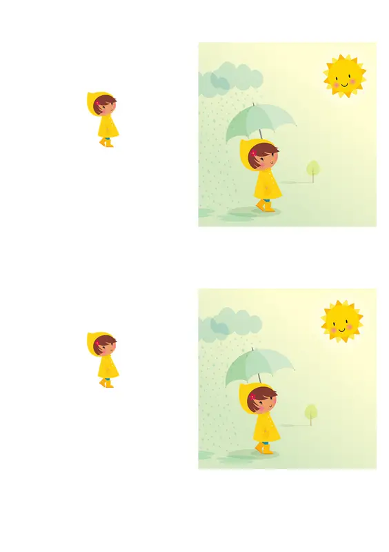 雨天友谊卡 whimsical-color-block