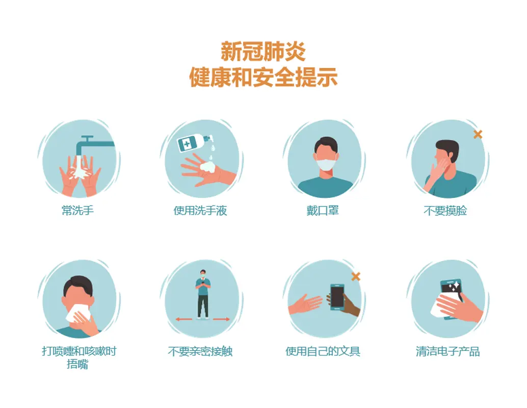 初中和高中新冠肺炎海报 modern simple