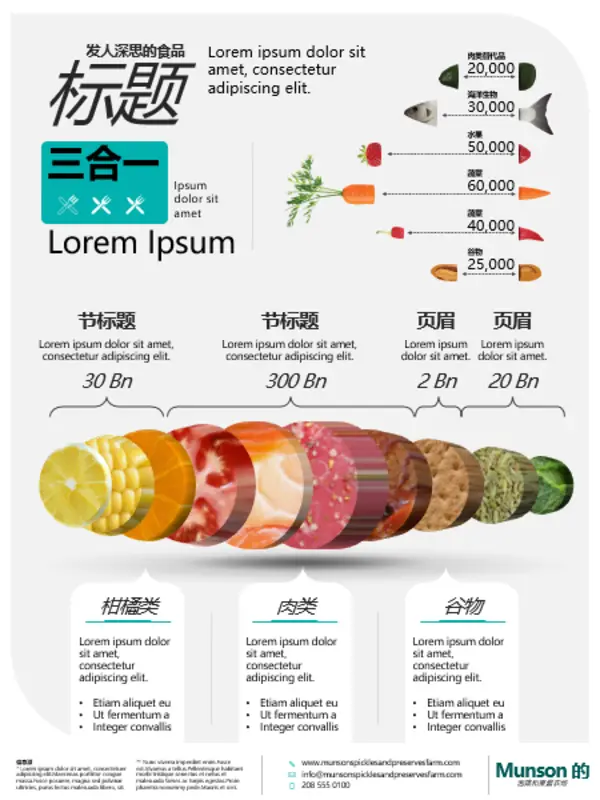 食品信息图海报 gray modern-simple