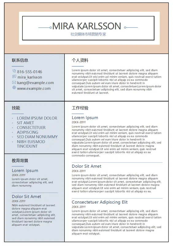 列简历 modern-simple