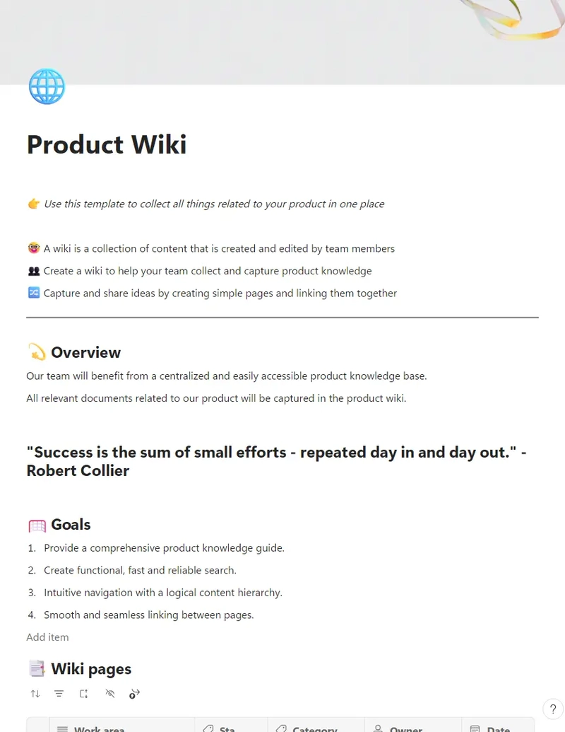 Product Wiki