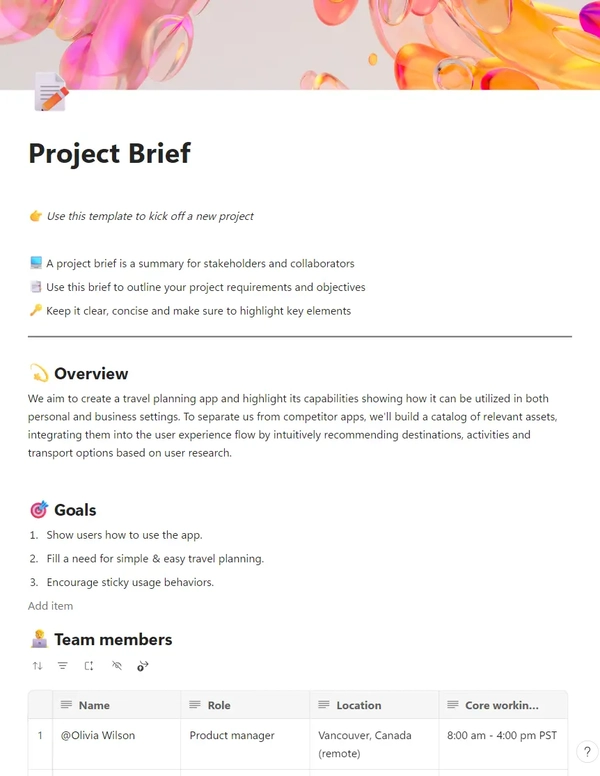 Project Brief