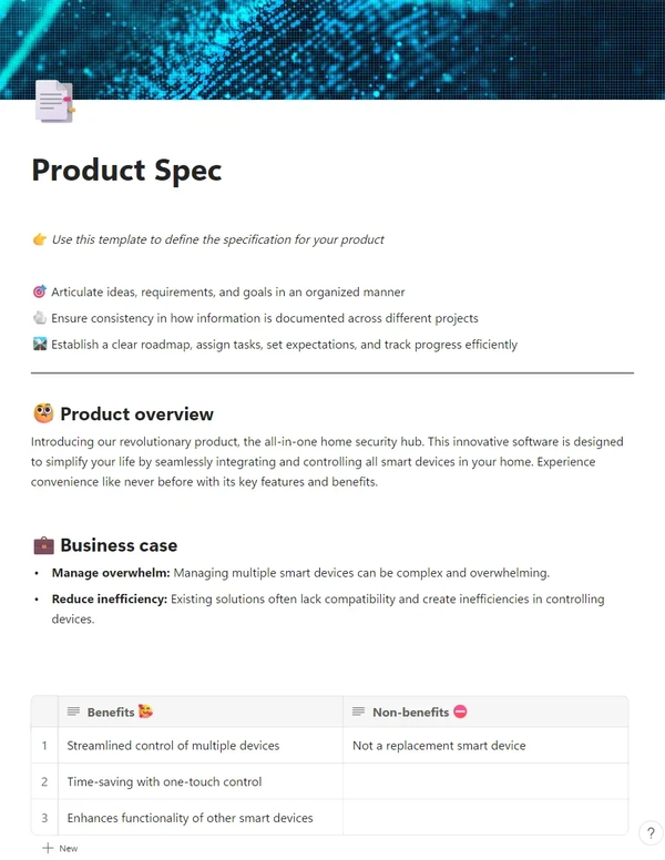 Product Spec