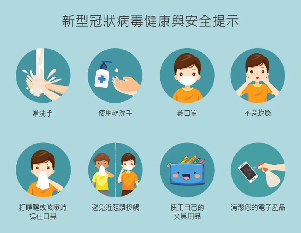 COVID-19 海報小學 modern-simple