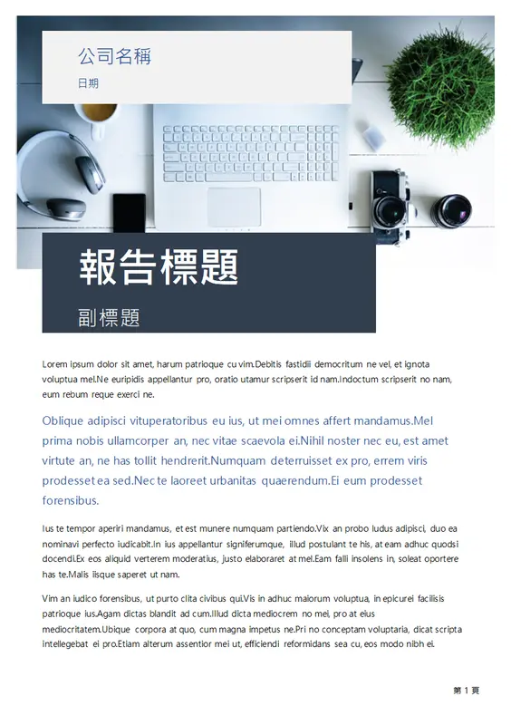 報告 (原創佈景主題) modern simple