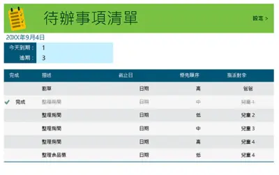 家庭待辦事項清單 green modern simple