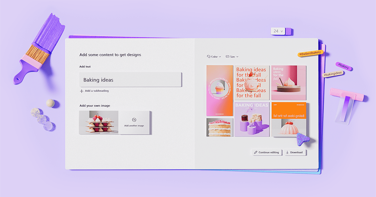 Microsoft Designer for Web demo