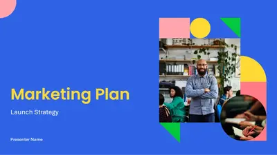 Modern shapes marketing plan presentation modern geometric color block