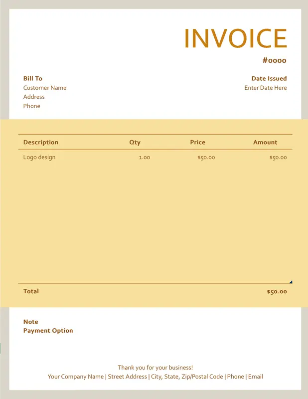 free-invoice-template-microsoft-create for Free Printable Blank Receipt Form Free invoice template | Microsoft Create for Free Printable Blank Receipt Form