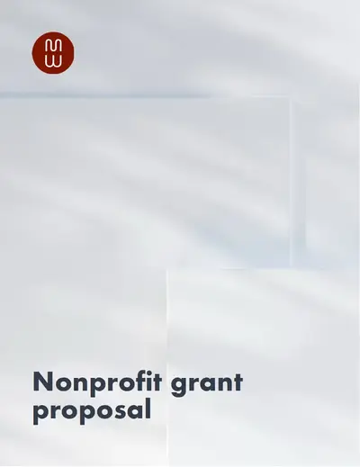 Nonprofit grant proposal red modern simple