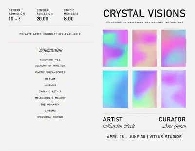 Art exhibition program brochure gray modern bold