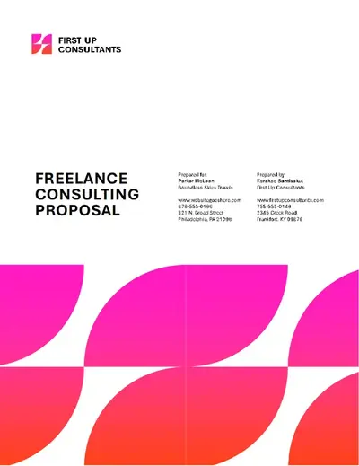 Freelance consulting proposal pink modern bold