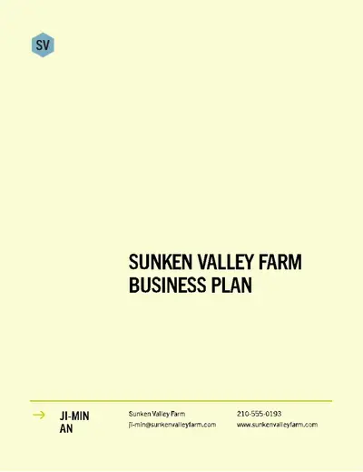 Startup business plan yellow modern simple