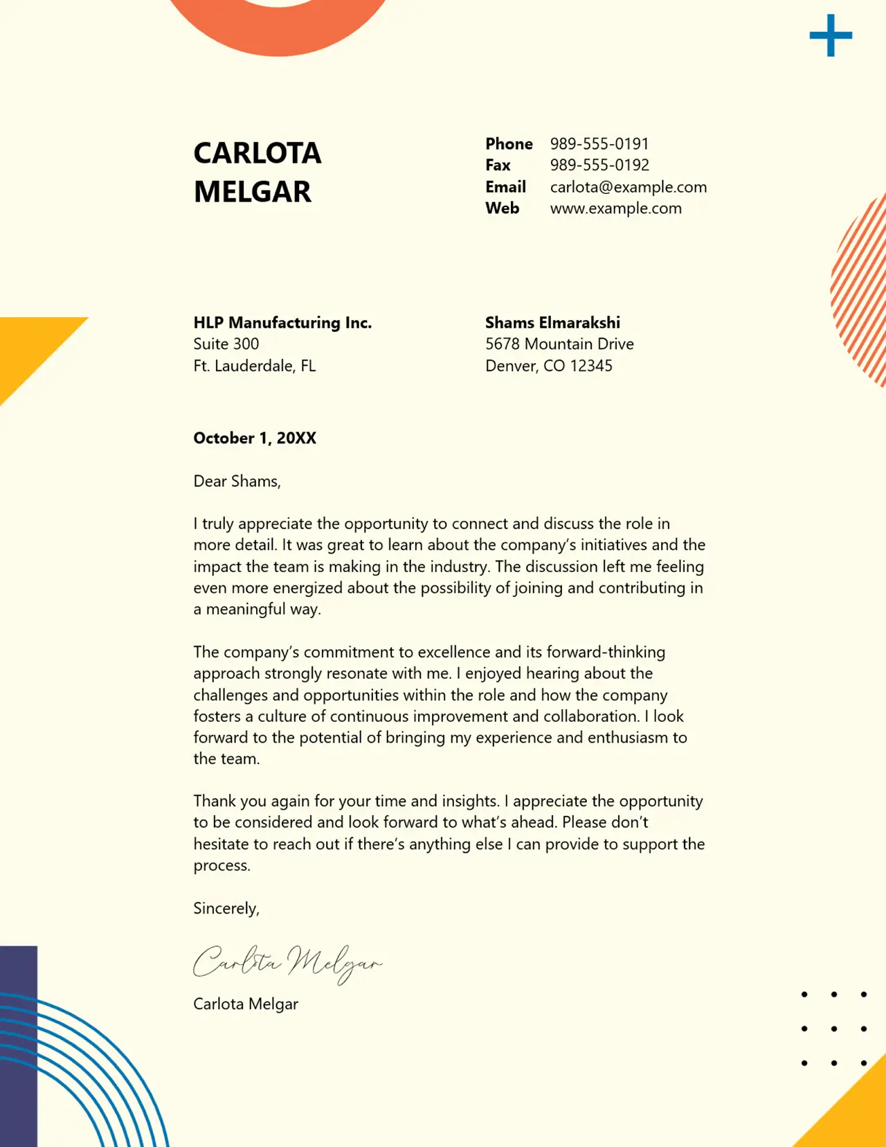 Business letterhead stationery (simple design)