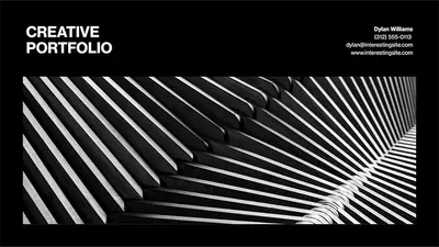 Bold dark art portfolio slideshow black modern bold